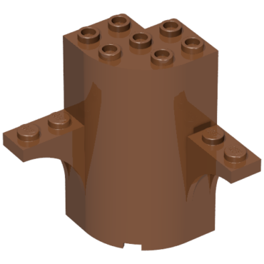 60373 - Cylinder Quarter 3 x 3 x 5 with 2 Arch Tops