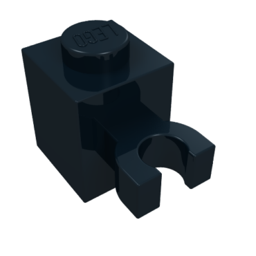 60475 - Brick, Modified 1 x 1 with Open U Clip (Vertical Grip) - Solid Stud