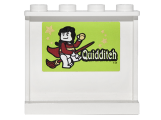 60581pb031 - Panel 1 x 4 x 3 with Side Supports - Hollow Studs with Quidditch Player Pattern on Inside (Sticker) - Set 4840