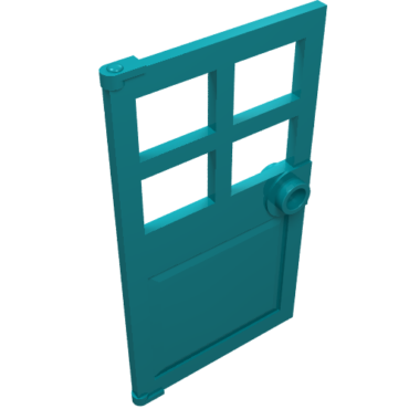 60623 - Door 1 x 4 x 6 with 4 Panes and Stud Handle