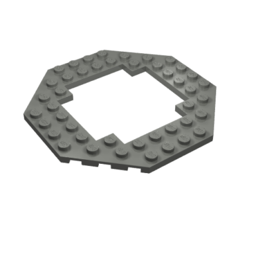 6063 - Plate, Modified 10 x 10 Octagonal with 6 x 6 Open Center