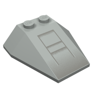 6069ps1 - Wedge 4 x 4 Triple without Stud Notches with SW X-wing Nose Pattern