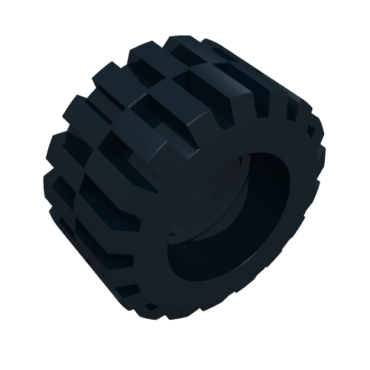 60700 - Tire 21mm D. x 12mm - Offset Tread Small Wide, Raised Groove