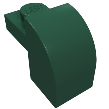 6091 - Slope, Curved 2 x 1 x 1 1/3 with Recessed Stud