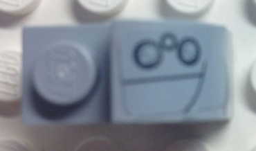 6091pb009L - Slope, Curved 2 x 1 x 1 1/3 with Recessed Stud with 3 Running Lights Pattern Model Left Side (Sticker) – Set 8654