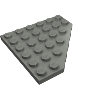 6106 - Wedge, Plate 6 x 6 Cut Corner