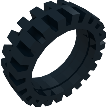 61254 - Tire 24mm D. x 7mm Offset Tread - Band Around Center of Tread