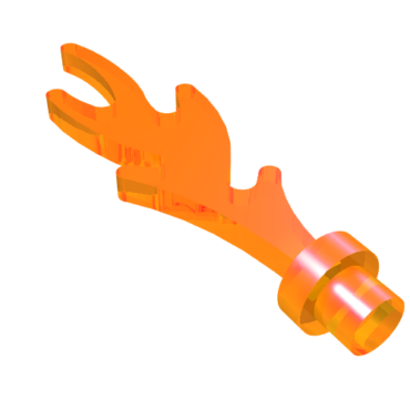 6126b - Wave Rounded Straight with Bar End (Castle Dragon Flame / Seaweed / Water)