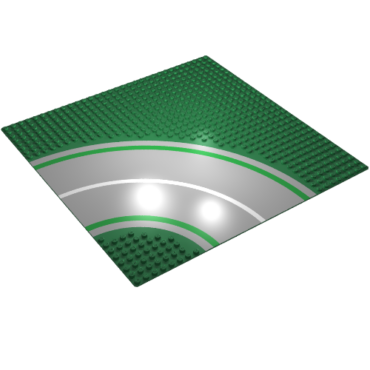 613p01 - Baseplate, Road 32 x 32 8-Stud Curve with Road Pattern