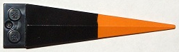 61406pb04 - Plate, Modified 1 x 2 with Angular Extension with Molded Flexible Orange Tip Pattern