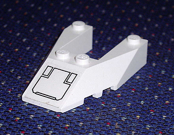 6153bpb01 - Wedge 6 x 4 Cutout with Stud Notches with Panel Pattern (Sticker) - Set 7700
