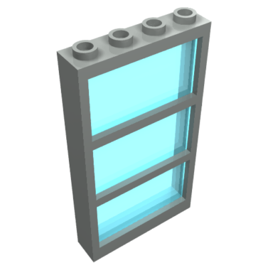 6160c01 - Window 1 x 4 x 6 with 3 Panes with Fixed Trans-Brown Glass