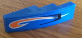 61678pb077R - Slope, Curved 4 x 1 with Orange Flame and Air Intake Pattern Model Right Side (Sticker) - Set 8163