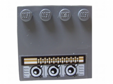 6179pb014 - Tile, Modified 4 x 4 with Studs on Edge with Engine Ports Pattern (Sticker) - Set 7673