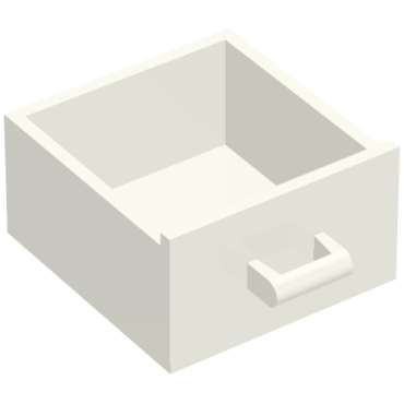 6198 - Container, Cupboard 4 x 4 x 4 Drawer, Open Handle