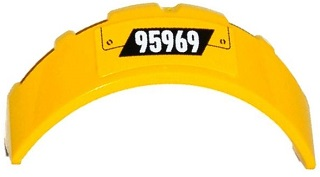 62360pb002 - Windscreen 3 x 6 x 1 Curved with '95969' and Hatch Pattern (Sticker) - Set 60076