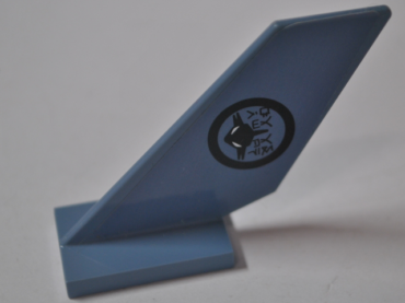 6239pb079 - Tail Shuttle with Black Shark and Ninjago Logogram 'GARMADON' Pattern on Both Sides (Stickers) - Set 70629