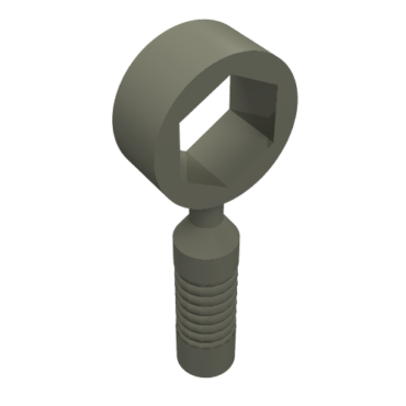 6246d - Minifigure, Utensil Tool Box Wrench - 6-Rib Handle