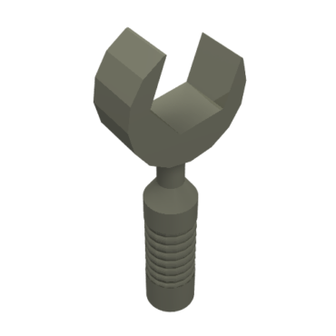 6246e - Minifigure, Utensil Tool Open End Wrench - 6-Rib Handle