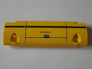 62531pb004 - Technic, Panel Curved 11 x 3 with Panels and Black 'GEARBOX' Pattern (Sticker) - Set 8043