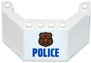 62576pb04 - Windscreen 5 x 8 x 2 with Copper Badge and Blue 'POLICE' Pattern (Sticker) - Set 60129