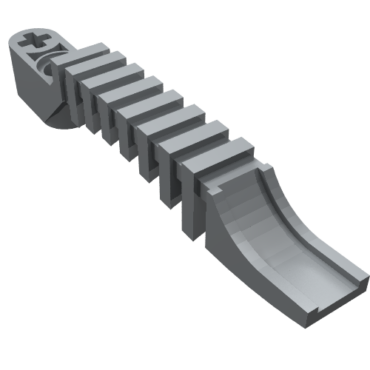 64275 - Projectile Launcher Part, Bionicle Thornax Launcher Half (Glatorian), Liftarm End 1 x 8