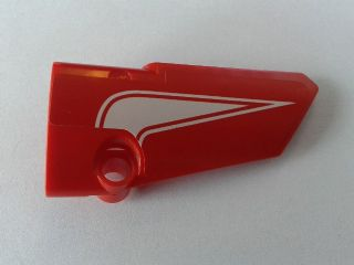 64391pb023 - Technic, Panel Fairing # 4 Small Smooth Long, Side B with White Curved Arrow Pattern (Sticker) - Set 8258