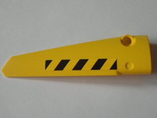 64393pb007 - Technic, Panel Fairing # 6 Long Smooth, Side B with Black and Yellow Danger Stripes Pattern (Sticker) - Set 8043