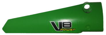 64393pb034 - Technic, Panel Fairing # 6 Long Smooth, Side B with 'V8 power' Pattern (Sticker) - Set 42039