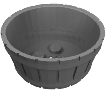 64951 - Container, Barrel Half Large with Axle Hole