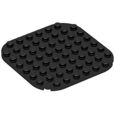 65140 - Plate, Round 8 x 8 with Rounded Corners