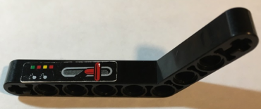 6629pb028R - Technic, Liftarm, Modified Bent Thick 1 x 9 (6 - 4) with Red Lever and Six Buttons Pattern Model Right Side (Sticker) - Set 8253