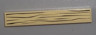 6636pb069 - Tile 1 x 6 with Wood Grain Pattern (Sticker) - Sets 60003 / 60009