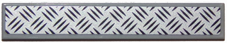 6636pb132 - Tile 1 x 6 with Silver Tread Plate Pattern (Sticker) - Set 60112