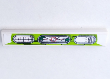 6636pb202 - Tile 1 x 6 with Three Displays on Lime Background Pattern (Sticker) - Set 8863