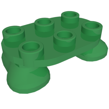 66859 - Legs with Plate Round 2 x 3 - 2 Feet