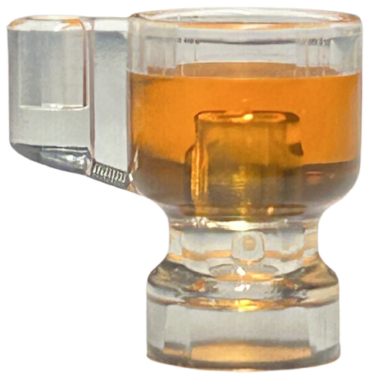 68495pb01 - Minifigure, Utensil Stein / Cup with Molded Trans-Orange Drink Pattern