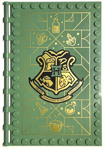 69934pb002 - Tile, Modified 10 x 16 with Studs on Edges and Bar Handles with Hogwarts Potions Class Pattern