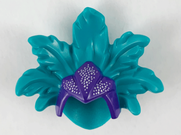 69951pb01 - Minifigure, Headgear Hat, Showgirl with Feathers with Dark Purple Front, Silver Dots Pattern