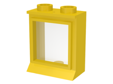 7026bc01 - Window 1 x 2 x 2 with Extended Lip, with Glass, Hole in Top