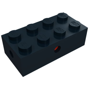 7049a - Brick, Modified 2 x 4 with Wheels Holder, Opaque Bottom