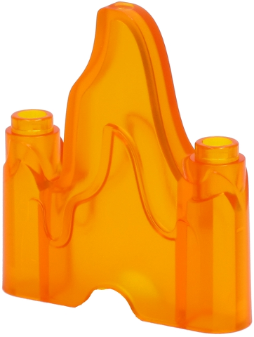 70880 - Wave Rounded 1 x 4 with 2 Studs on Ends (Flame, Rock)