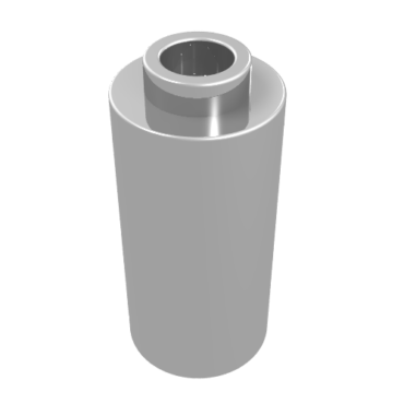 71076 - Brick, Round 1 x 1 d. 90 degrees Elbow Macaroni - No Stud - Type 1