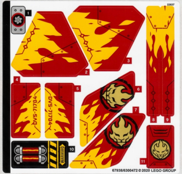 71704stk01 - Sticker Sheet for Set 71704 - (67938/6300472)