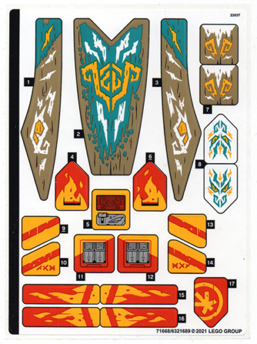 71748stk01 - Sticker Sheet for Set 71748 - (71668/6321689)