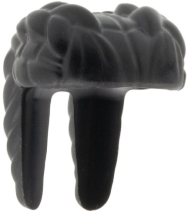 7309 - Minifigure, Hair Coiled with 2 Cornrow Pigtails