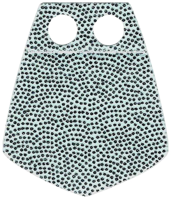73527 - Minifigure Skirt Cloth Pentagonal with Silver Dots Pattern