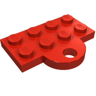 737 - Plate, Modified 2 x 4 with Train Coupler Closed for Hook