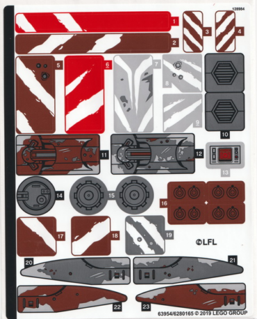 75254stk01 - Sticker Sheet for Set 75254 - (63954/6280165)