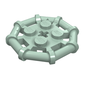 75937 - Plate, Modified 2 x 2 with Bar Frame Octagonal, Reinforced, Completely Round Studs
